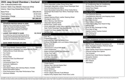 Photos of 2022 Jeep Grand Cherokee L Overland for sale in Newton, IA at Gregg Young Chevrolet Newton