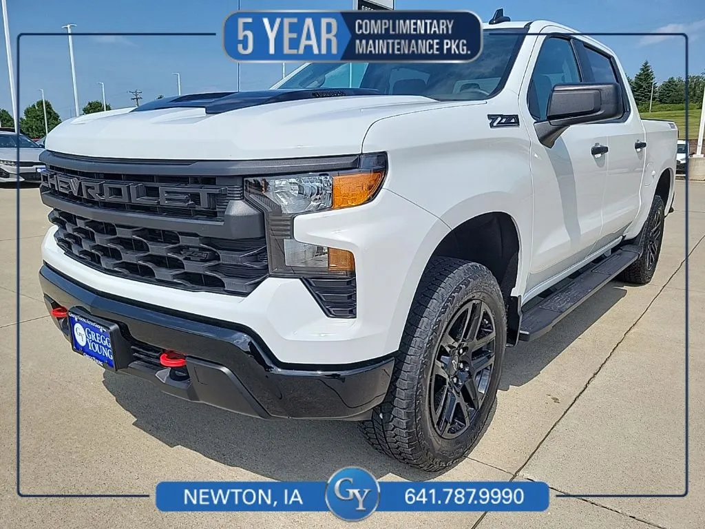 White 2026 Chevrolet Silverado 1500 Custom Trail Boss for sale in Newton, IA