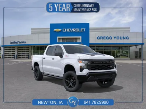 White 2026 Chevrolet Silverado 1500 Custom Trail Boss for sale in Newton, IA