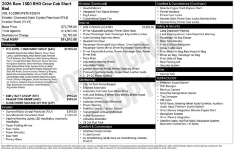 Photos of 2026 Ram 1500 RHO for sale in Newton, IA at Gregg Young Chevrolet Newton