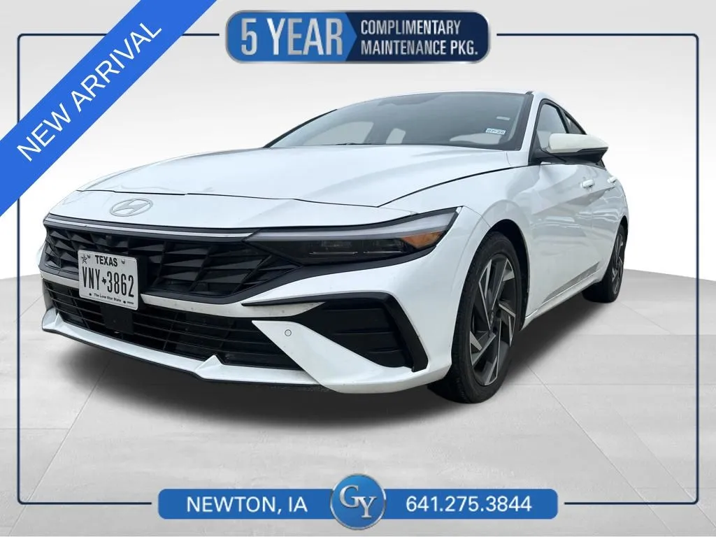 White 2024 Hyundai Elantra Limited for sale in Newton, IA