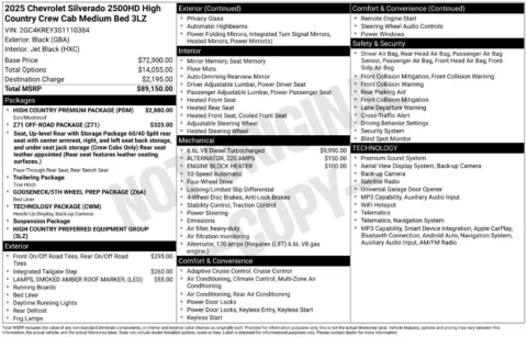 Photos of 2025 Chevrolet Silverado 2500 HD High Country for sale in Newton, IA at Gregg Young Chevrolet Newton
