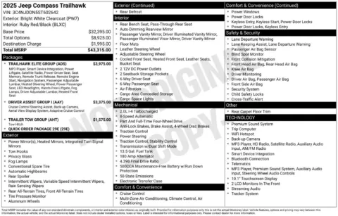 Photos of 2025 Jeep Compass Trailhawk for sale in Newton, IA at Gregg Young Chevrolet Newton