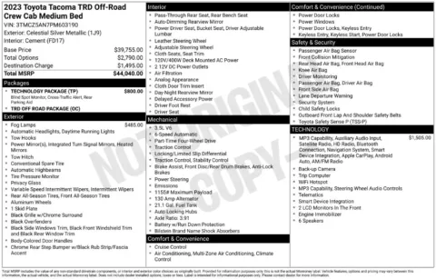 Photos of 2023 Toyota Tacoma TRD Off-Road for sale in Newton, IA at Gregg Young Chevrolet Newton
