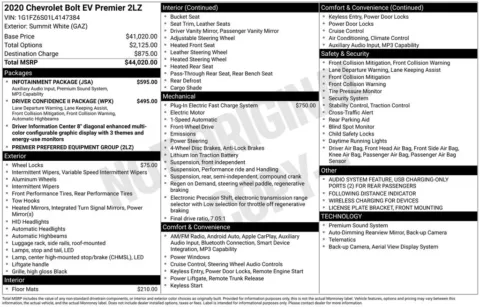 Photos of 2020 Chevrolet Bolt EV Premier for sale in Norwalk, IA at Gregg Young Chevrolet of Norwalk