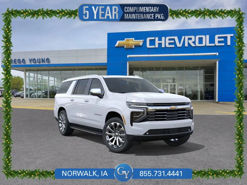 White 2026 Chevrolet Suburban Premier for sale in Norwalk, IA
