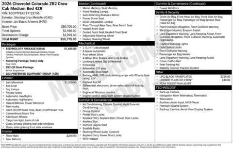 Photos of 2026 Chevrolet Colorado ZR2 for sale in Norwalk, IA at Gregg Young Chevrolet of Norwalk