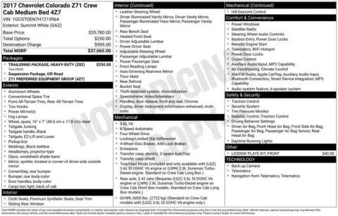 Photos of 2017 Chevrolet Colorado Z71 for sale in Norwalk, IA at Gregg Young Chevrolet of Norwalk