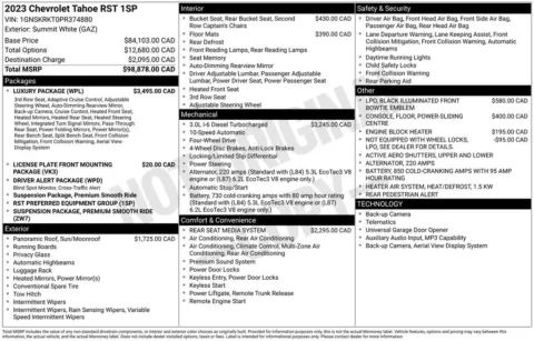 Photos of 2023 Chevrolet Tahoe RST for sale in Norwalk, IA at Gregg Young Chevrolet of Norwalk