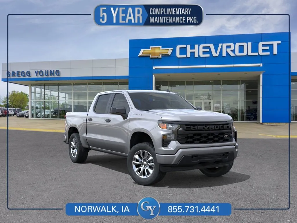 Gray 2026 Chevrolet Silverado 1500 Custom for sale in Norwalk, IA