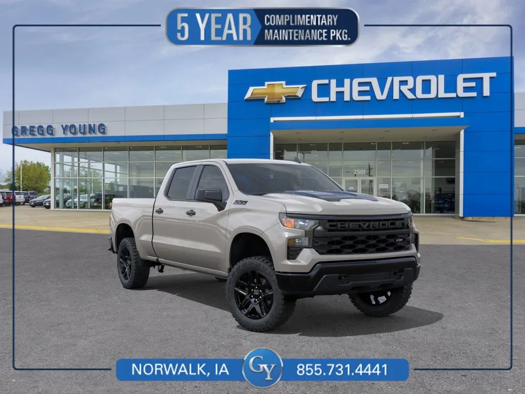White 2026 Chevrolet Silverado 1500 Custom Trail Boss for sale in Norwalk, IA