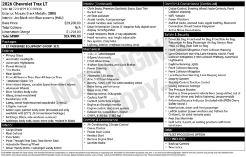 Photos of 2026 Chevrolet Trax LT for sale in Norwalk, IA at Gregg Young Chevrolet of Norwalk