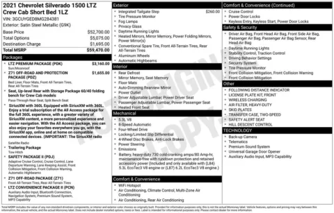 Photos of 2021 Chevrolet Silverado 1500 LTZ for sale in Norwalk, IA at Gregg Young Chevrolet of Norwalk