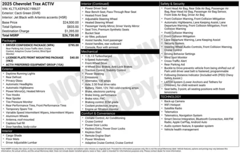 Photos of 2025 Chevrolet Trax ACTIV for sale in Norwalk, IA at Gregg Young Chevrolet of Norwalk