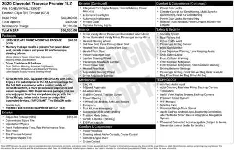 Photos of 2020 Chevrolet Traverse Premier for sale in Norwalk, IA at Gregg Young Chevrolet of Norwalk