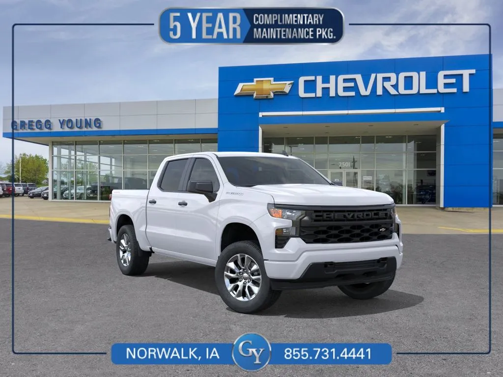 White 2026 Chevrolet Silverado 1500 Custom for sale in Norwalk, IA