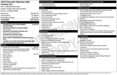 Photos of 2025 Chevrolet Suburban High Country for sale in Norwalk, IA at Gregg Young Chevrolet of Norwalk