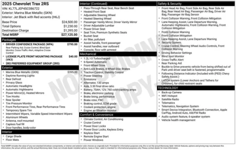Photos of 2025 Chevrolet Trax 2RS for sale in Norwalk, IA at Gregg Young Chevrolet of Norwalk