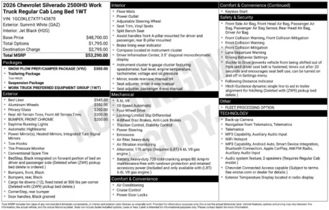 Photos of 2026 Chevrolet Silverado 2500 HD Work Truck for sale in Norwalk, IA at Gregg Young Chevrolet of Norwalk