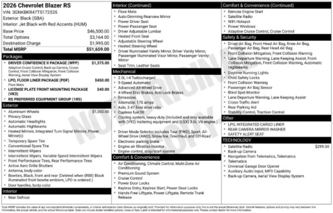 Photos of 2026 Chevrolet Blazer RS for sale in Norwalk, IA at Gregg Young Chevrolet of Norwalk