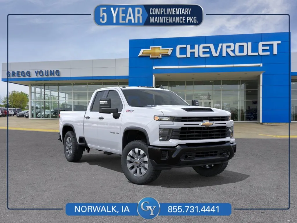 White 2026 Chevrolet Silverado 2500 HD Custom for sale in Norwalk, IA