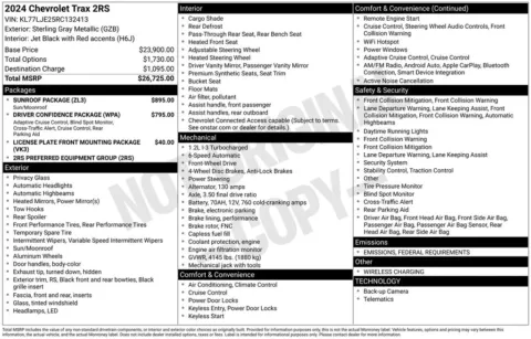 Photos of 2024 Chevrolet Trax 2RS for sale in Norwalk, IA at Gregg Young Chevrolet of Norwalk