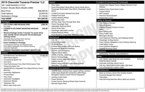 Photos of 2019 Chevrolet Traverse Premier for sale in Norwalk, IA at Gregg Young Chevrolet of Norwalk