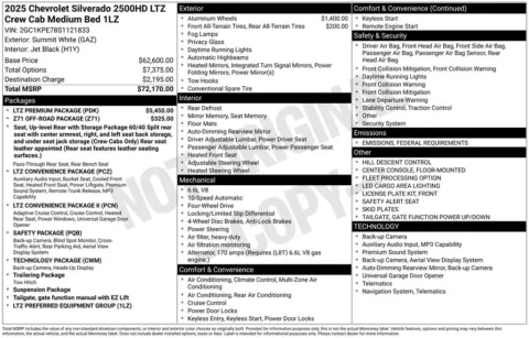 Photos of 2025 Chevrolet Silverado 2500HD LTZ for sale in Plattsmouth, NE at Gregg Young Chevrolet Of Plattsmouth