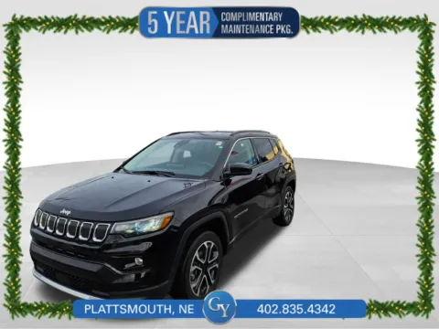 Black 2022 Jeep Compass Limited for sale in Plattsmouth, NE