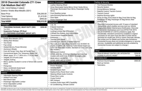 Photos of 2018 Chevrolet Colorado Z71 for sale in Plattsmouth, NE at Gregg Young Chevrolet Of Plattsmouth