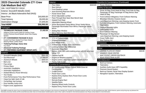 Photos of 2025 Chevrolet Colorado Z71 for sale in Plattsmouth, NE at Gregg Young Chevrolet Of Plattsmouth