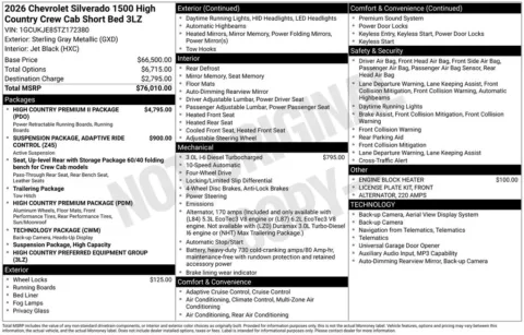 Photos of 2026 Chevrolet Silverado 1500 High Country for sale in Plattsmouth, NE at Gregg Young Chevrolet Of Plattsmouth