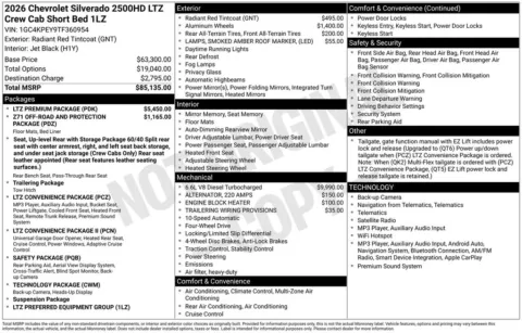 Photos of 2026 Chevrolet Silverado 2500HD LTZ for sale in Plattsmouth, NE at Gregg Young Chevrolet Of Plattsmouth