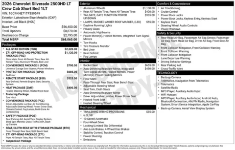 Photos of 2026 Chevrolet Silverado 2500 HD LT for sale in Plattsmouth, NE at Gregg Young Chevrolet Of Plattsmouth