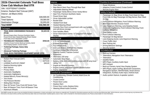 Photos of 2026 Chevrolet Colorado Trail Boss for sale in Plattsmouth, NE at Gregg Young Chevrolet Of Plattsmouth