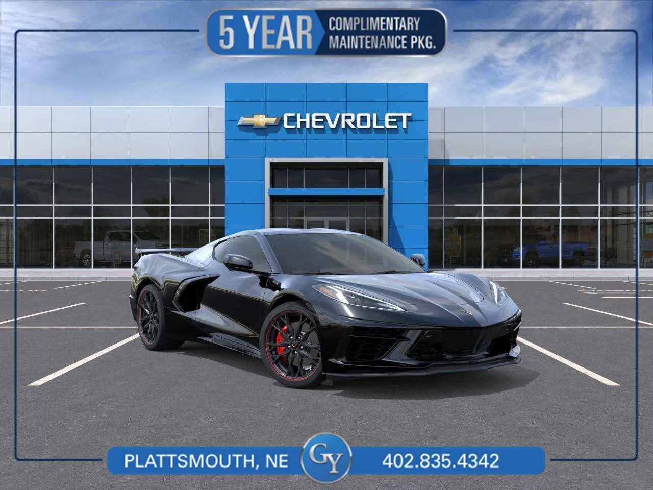 Black 2026 Chevrolet Corvette 3LT for sale in Plattsmouth, NE