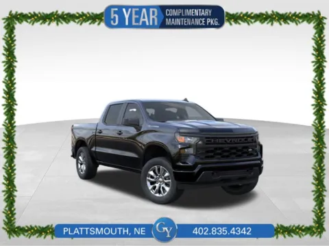 Black 2025 Chevrolet Silverado 1500 Custom for sale in Plattsmouth, NE