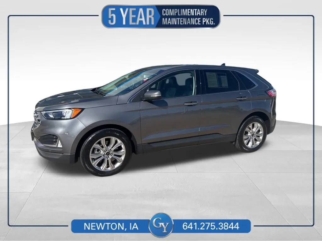 Gray 2024 Ford Edge Titanium for sale in Newton, IA