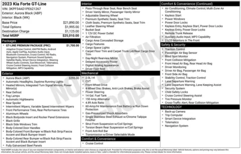 Photos of 2023 Kia Forte GT-Line for sale in Newton, IA at Gregg Young of Newton