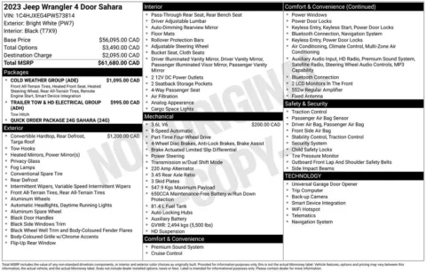 Photos of 2023 Jeep Wrangler Sahara for sale in Newton, IA at Gregg Young of Newton