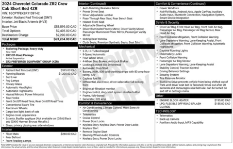 Photos of 2024 Chevrolet Colorado ZR2 for sale in Newton, IA at Gregg Young of Newton