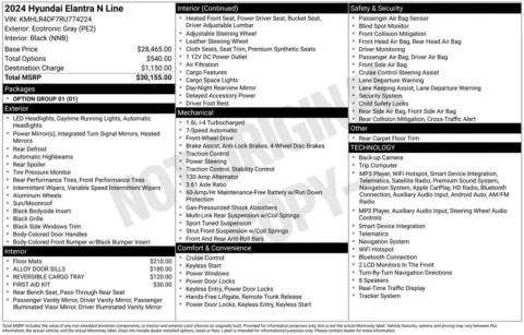 Photos of 2024 Hyundai Elantra N Line for sale in Newton, IA at Gregg Young of Newton