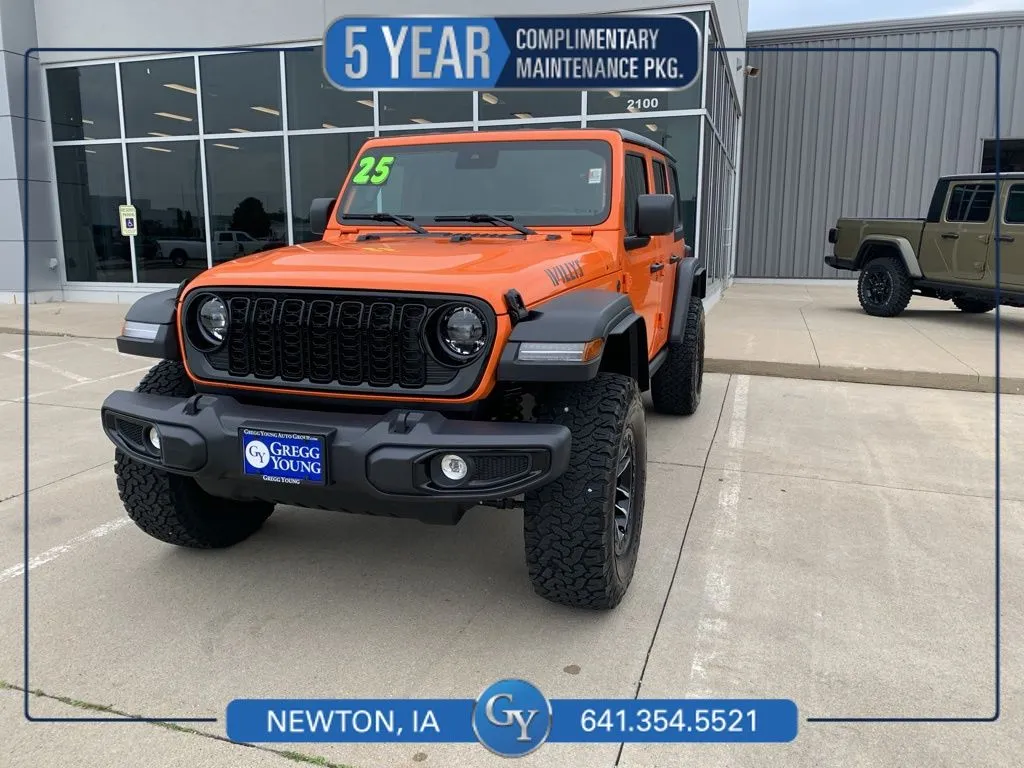 Orange 2025 Jeep Wrangler Willys for sale in Newton, IA