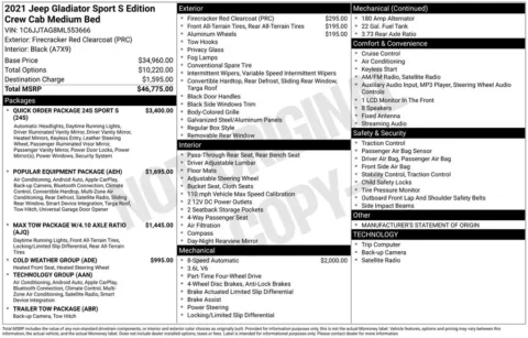 Photos of 2021 Jeep Gladiator Sport for sale in Newton, IA at Gregg Young of Newton