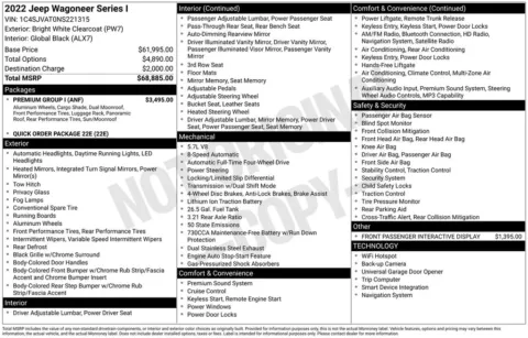 Photos of 2022 Jeep Wagoneer Series I for sale in Newton, IA at Gregg Young Ford of Newton