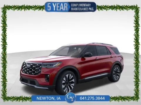 Red 2025 Ford Explorer Platinum for sale in Newton, IA