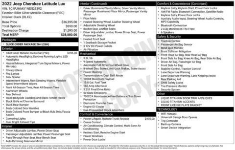 Photos of 2022 Jeep Cherokee Latitude Lux for sale in Newton, IA at Gregg Young Ford of Newton