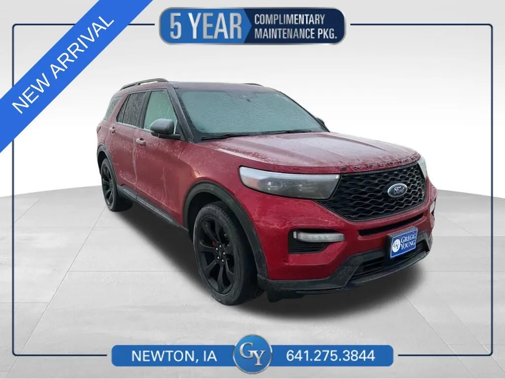 Red 2021 Ford Explorer ST for sale in Newton, IA