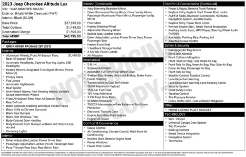 Photos of 2023 Jeep Cherokee Altitude for sale in Newton, IA at Gregg Young Ford of Newton