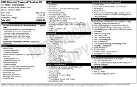 Photos of 2023 Chevrolet Traverse LT Leather for sale in Newton, IA at Gregg Young Ford of Newton
